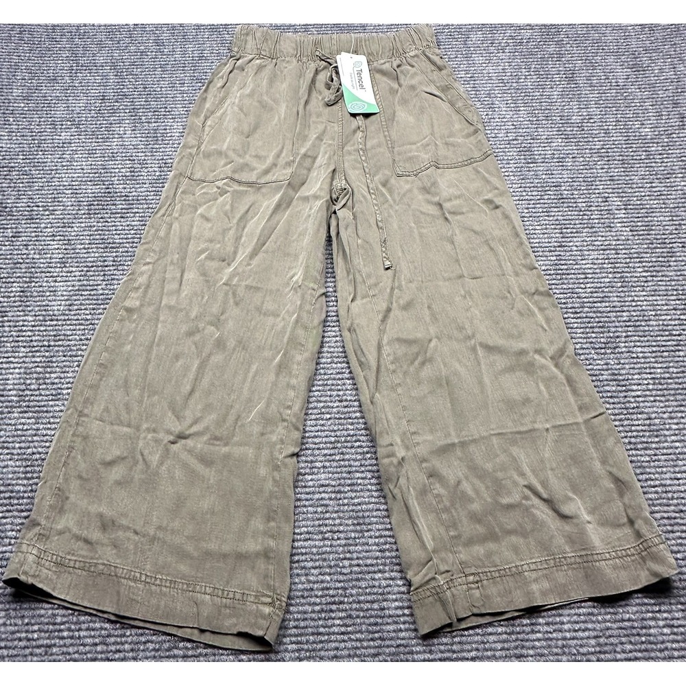 Jun & Ivy Pants Womens XS Wide Leg Tencel Lyocell Drawstring Pockets Lightweight